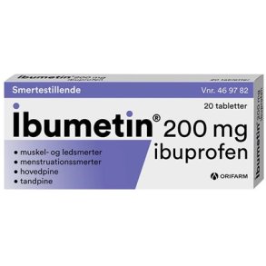 Ibumetin 200 mg 20 stk